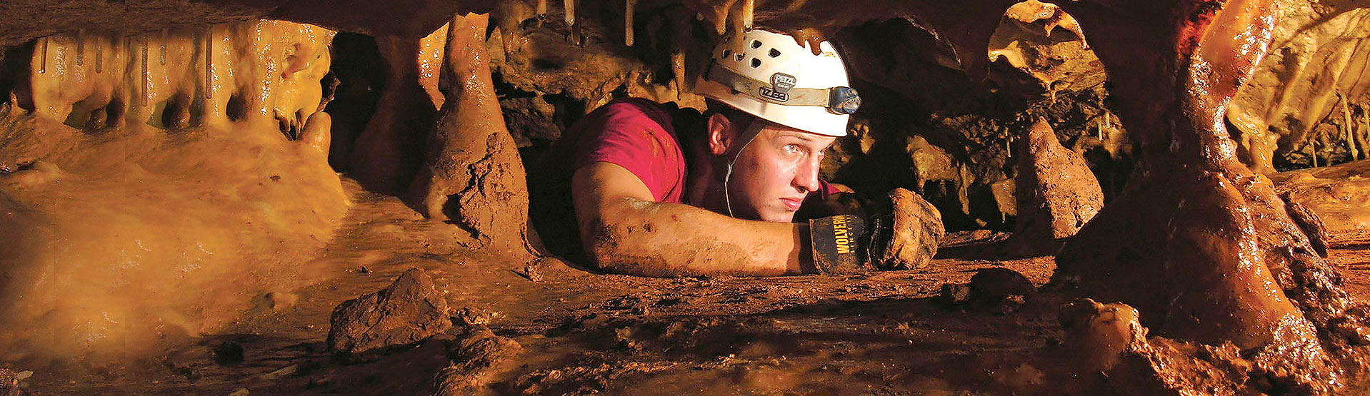 Man Exploring Cave