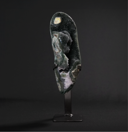 Green Amethyst Druzy On Stand